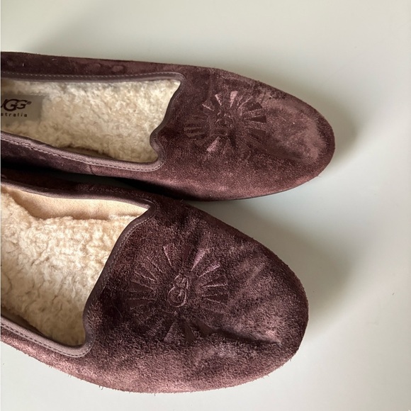 UGG Alloway Suede Brown Flats Size 9.5 - Picture 7 of 9